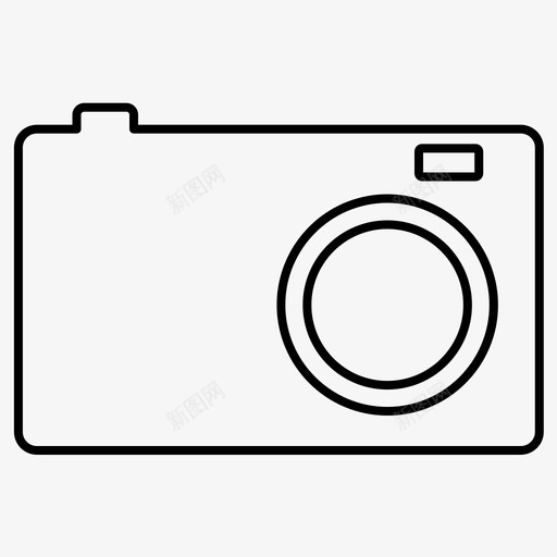 相机点击摄影图标svg_新图网 https://ixintu.com 共享 创意 常规 摄影 点击 相机 线条