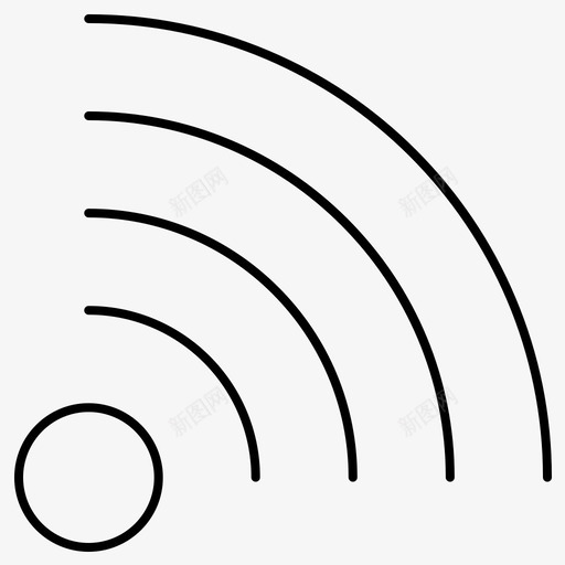 wifi通信互联网图标svg_新图网 https://ixintu.com wifi 互联网 网络和通信常规线路组43 通信