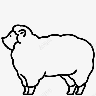 绵羊动物家养图标图标