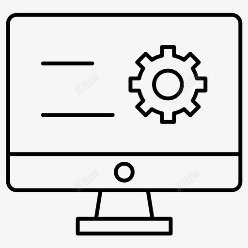 显示器计算机设置图标svg_新图网 https://ixintu.com 在线营销常规线路组80 显示器 计算机 设置