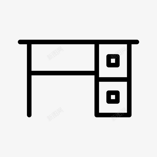 电脑桌svg_新图网 https://ixintu.com 电脑桌 线性 扁平 简约 圆润