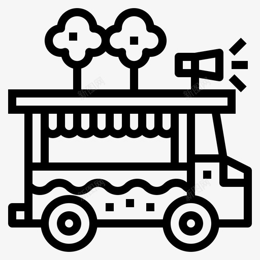 棉花糖甜点食品车图标svg_新图网 https://ixintu.com 棉花糖 甜点 面包车 食品车