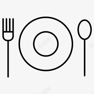 食物叉子盘子图标图标