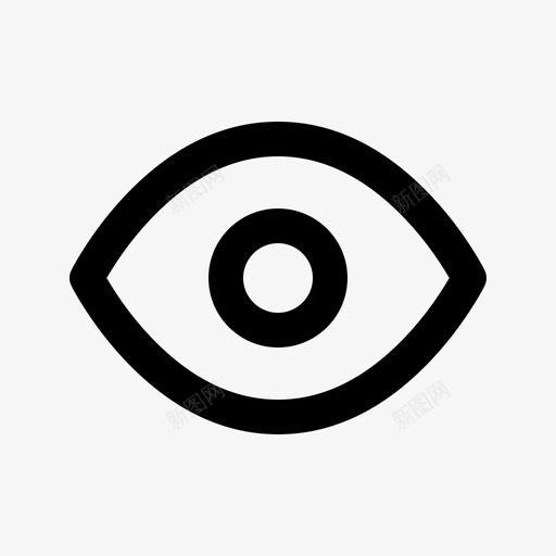眼睛视图基本用户界面圆形线性图标svg_新图网 https://ixintu.com 图标 圆形 基本 用户界面 眼睛 线性 视图