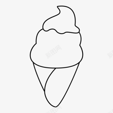 冰淇淋筒食物糖图标图标