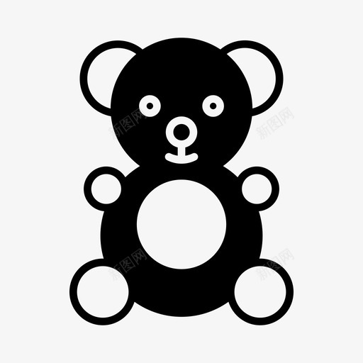 泰迪熊拥抱玩具图标svg_新图网 https://ixintu.com 慈善 拥抱 泰迪熊 玩具