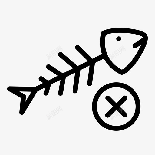 鱼骨产品海鲜图标svg_新图网 https://ixintu.com 产品 产品包装 海鲜 鱼骨