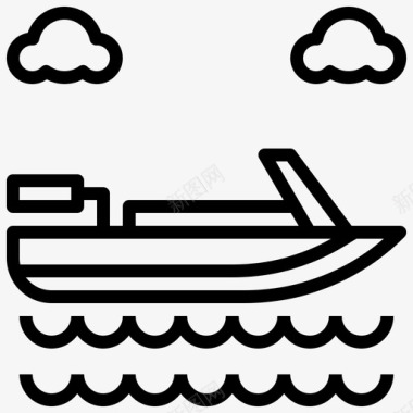 船假日运输图标图标