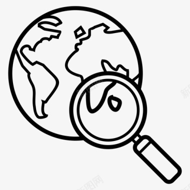国际搜索全球定位图标图标