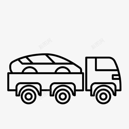 拖车汽车运输工具图标svg_新图网 https://ixintu.com 拖车 汽车 车辆 运输工具