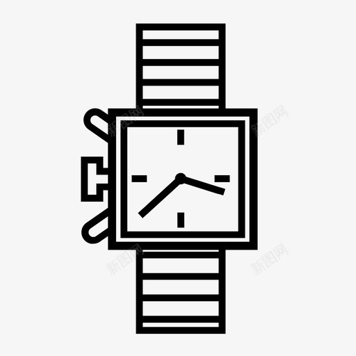 手表时钟指针图标svg_新图网 https://ixintu.com 手表 指针 时钟 时间 珠宝 长方形