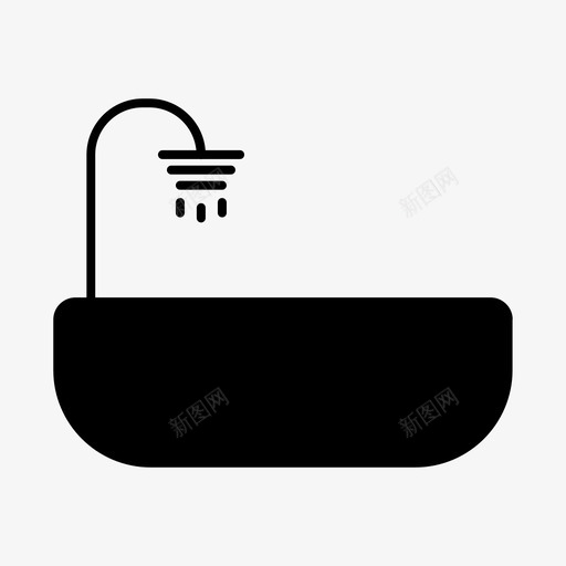 浴室浴缸淋浴图标svg_新图网 https://ixintu.com 卫生间 浴室 浴缸 淋浴 百货公司