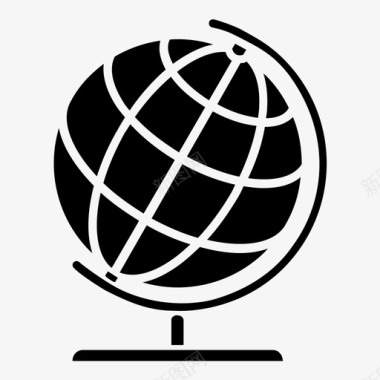 地球仪赤道仪表球仪图标图标