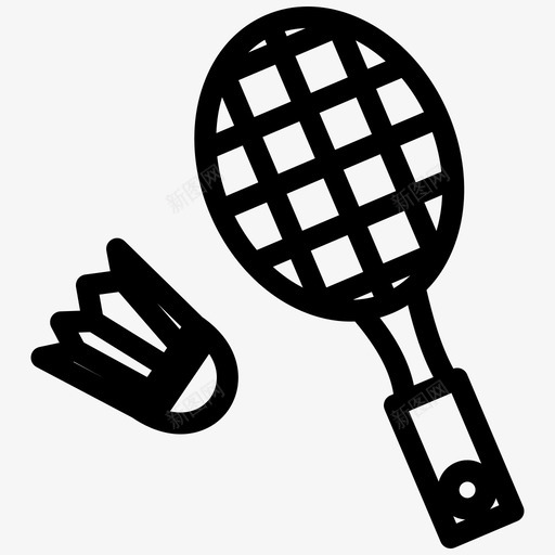 羽毛球运动运动和极端大胆的线条集51图标svg_新图网 https://ixintu.com 大胆 极端 线条 羽毛球 运动
