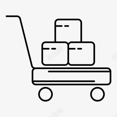 购物车配送包裹产品图标图标