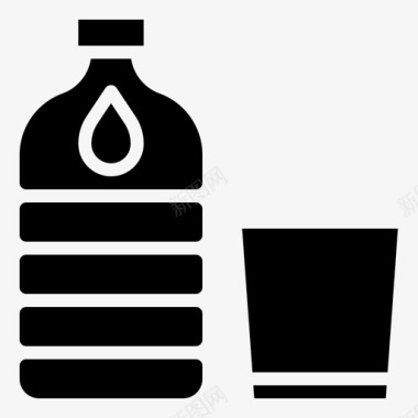 矿泉水饮料瓶子图标图标