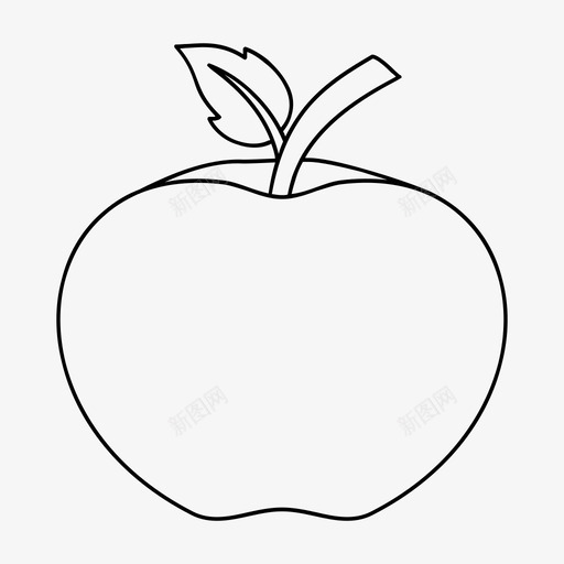 苹果来自树水果图标svg_新图网 https://ixintu.com 健康 来自 水果 苹果