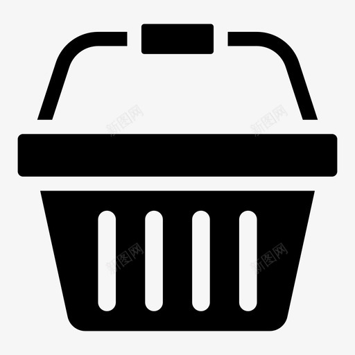 篮子手推车市场图标svg_新图网 https://ixintu.com 商店 市场 手推车 篮子 购物 超市 销售