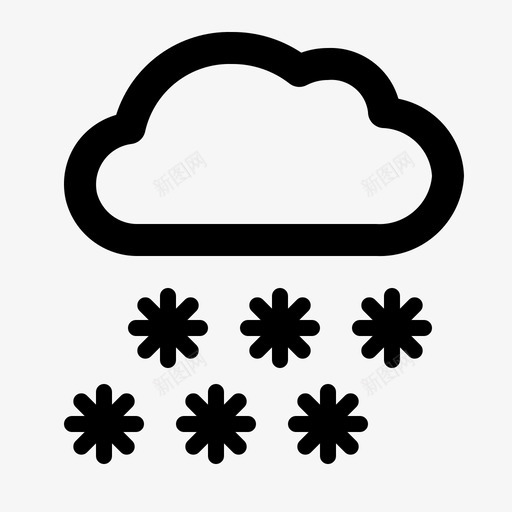 云雪冰季节图标svg_新图网 https://ixintu.com 云雪 冬季 冬季线 冰 季节