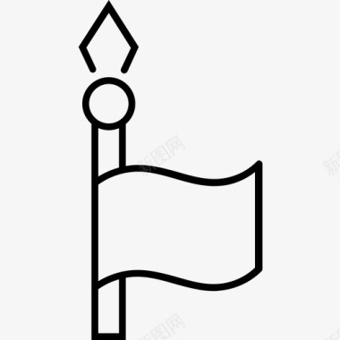 旗帜仪式死亡图标图标