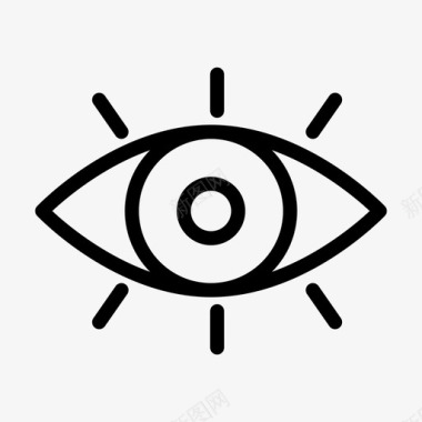 视图眼睛眼球图标图标