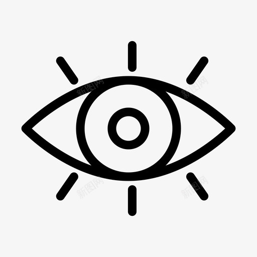 视图眼睛眼球图标svg_新图网 https://ixintu.com 字形 学习 眼球 眼睛 视图 项目管理
