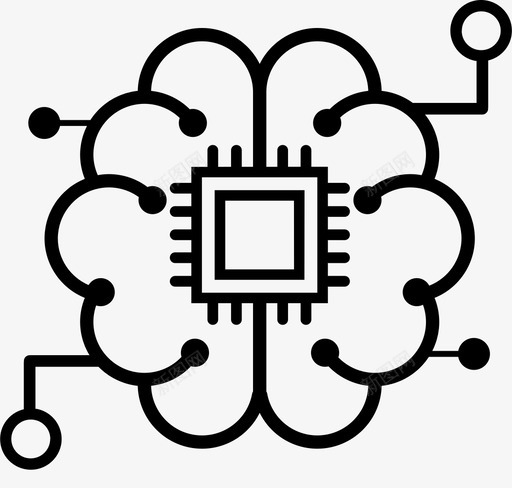 人工智能大脑认知图标svg_新图网 https://ixintu.com 人工智能 处理器 大脑 思维 认知