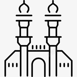 沙特阿拉伯地标阿尔库巴清真寺库巴清真寺地标图标高清图片