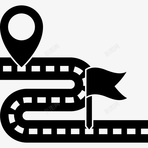 路线目的地地址标志图标svg_新图网 https://ixintu.com 地图标志符号 地图标识 地址 标志 路线目的地 道路