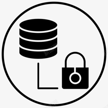 数据保护数据隐私数据库图标图标