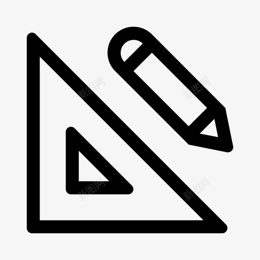 几何学铅笔图标svg_新图网 https://ixintu.com ux 几何学 方块 设计 铅笔