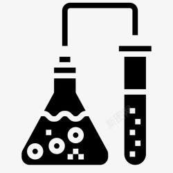 药检药检烧瓶医疗保健图标高清图片