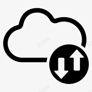 云数据传输存储图标图标