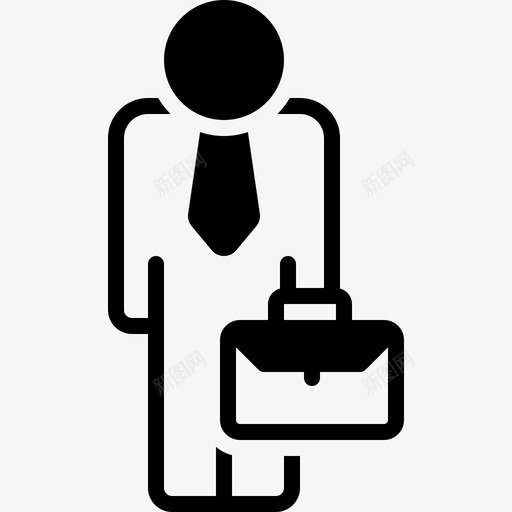 商人拿着手提箱拿着工作图标svg_新图网 https://ixintu.com Portfolio 商人拿着手提箱 工作 拿着 管理