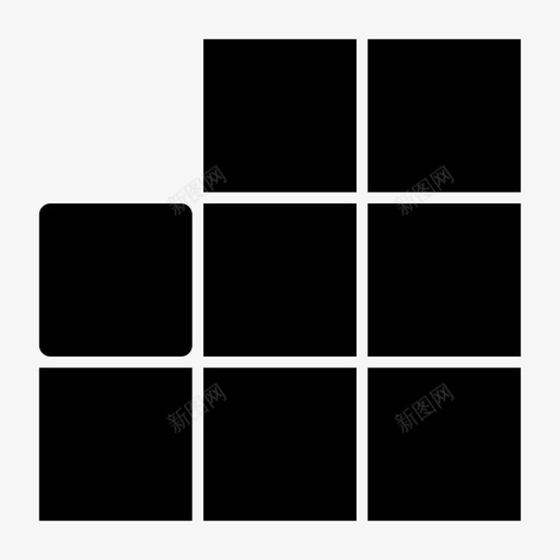 黑色网格11黑色网格119x9图标svg_新图网 https://ixintu.com 3x3 9x9 瓷砖 网格 黑色