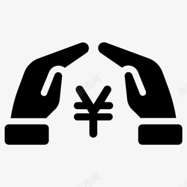 日元福利收入图标图标