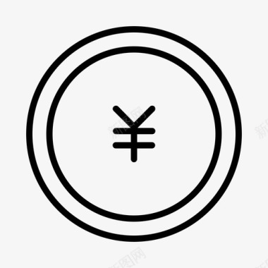 日元硬币日本图标图标