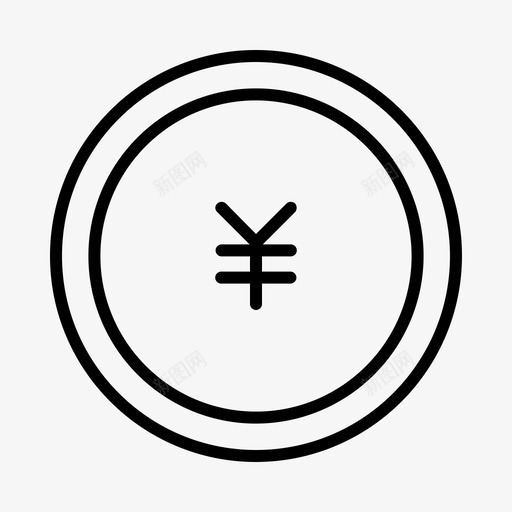 日元硬币日本图标svg_新图网 https://ixintu.com 日元 日本 硬币 货币 金融