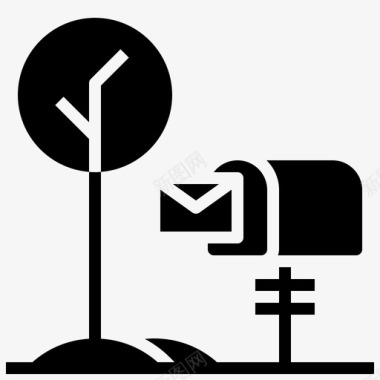 邮箱邮递员邮政图标图标
