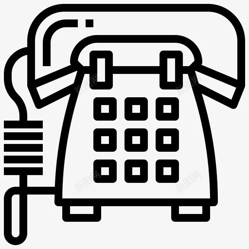 按键电话机来电电话机图标svg_新图网 https://ixintu.com 按键电话机 来电 电话机 电话机历史概述