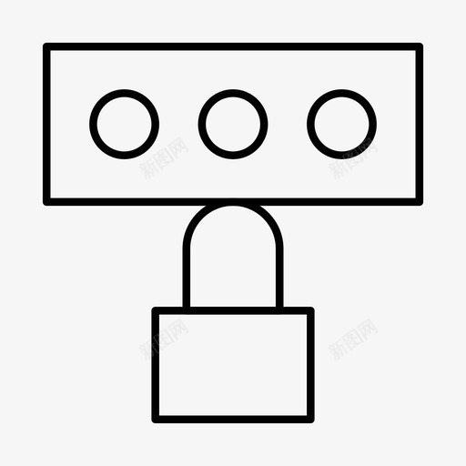仪表板界面锁定图标svg_新图网 https://ixintu.com 仪表板 界面 界面基本细线集39 登录 锁定