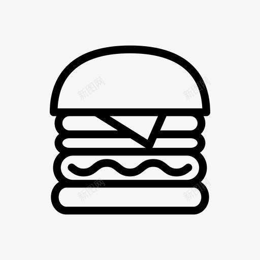 汉堡芝士汉堡快餐图标svg_新图网 https://ixintu.com 勇士 快餐 汉堡 汉堡包 系列 美食 芝士 餐厅
