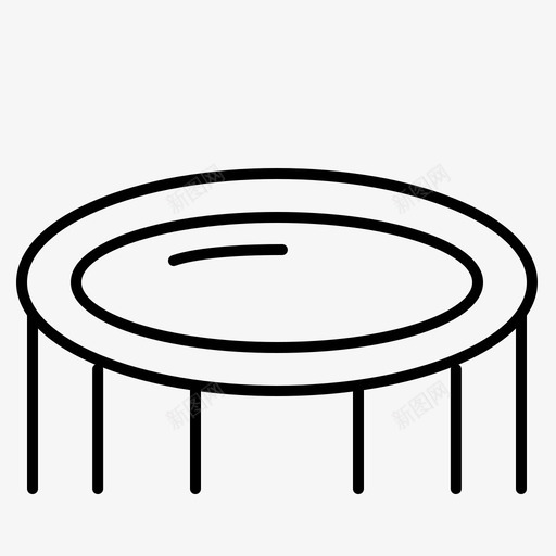 体操运动蹦床图标svg_新图网 https://ixintu.com 体操 弹跳床 细线 蹦床 运动