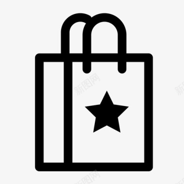 购物袋购物车食品袋图标图标