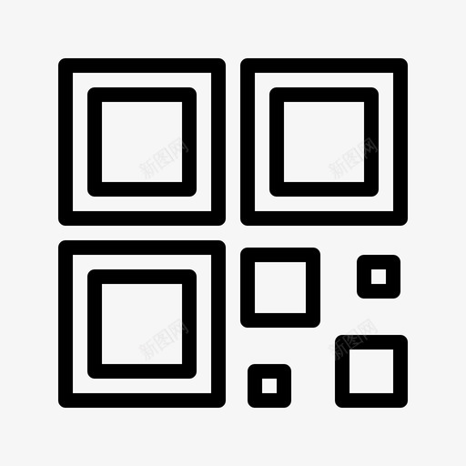 二维码数据信息图标svg_新图网 https://ixintu.com 二维 信息 扫描 数据 电子商务