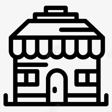 建筑物房屋商店图标图标