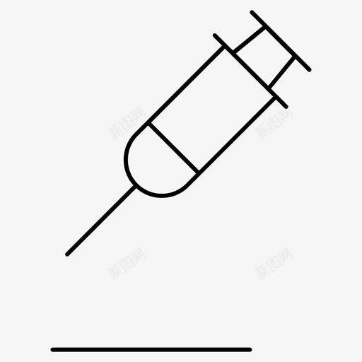 注射器卫生医学图标svg_新图网 https://ixintu.com 医学 医用 卫生 注射器 疫苗 科学 细线