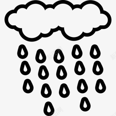 雨降水雨滴图标图标