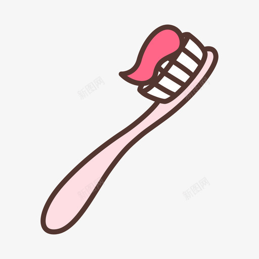 牙刷 toothbrushsvg_新图网 https://ixintu.com 牙刷 toothbrush 牙刷 可爱 手绘 多色