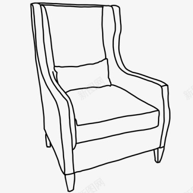 拉手椅靠垫家具图标图标